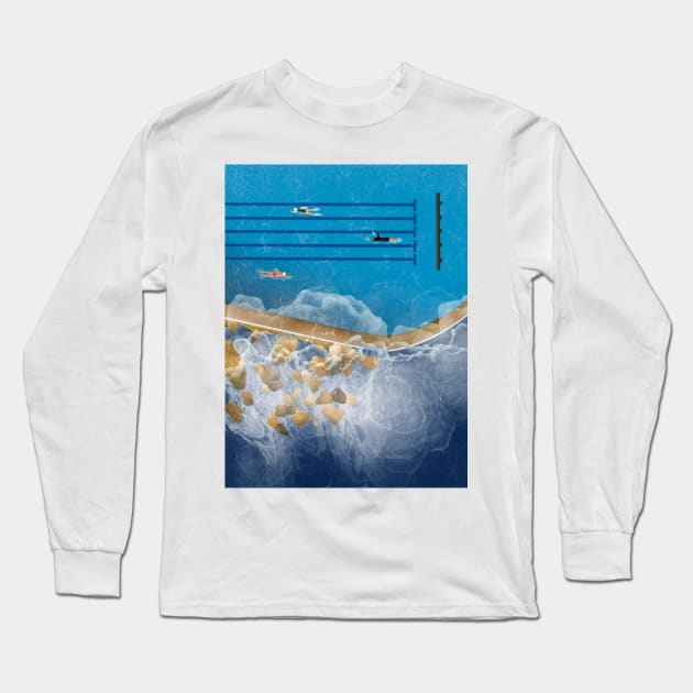 Bronte Baths Pools Long Sleeve T-Shirt by From Above